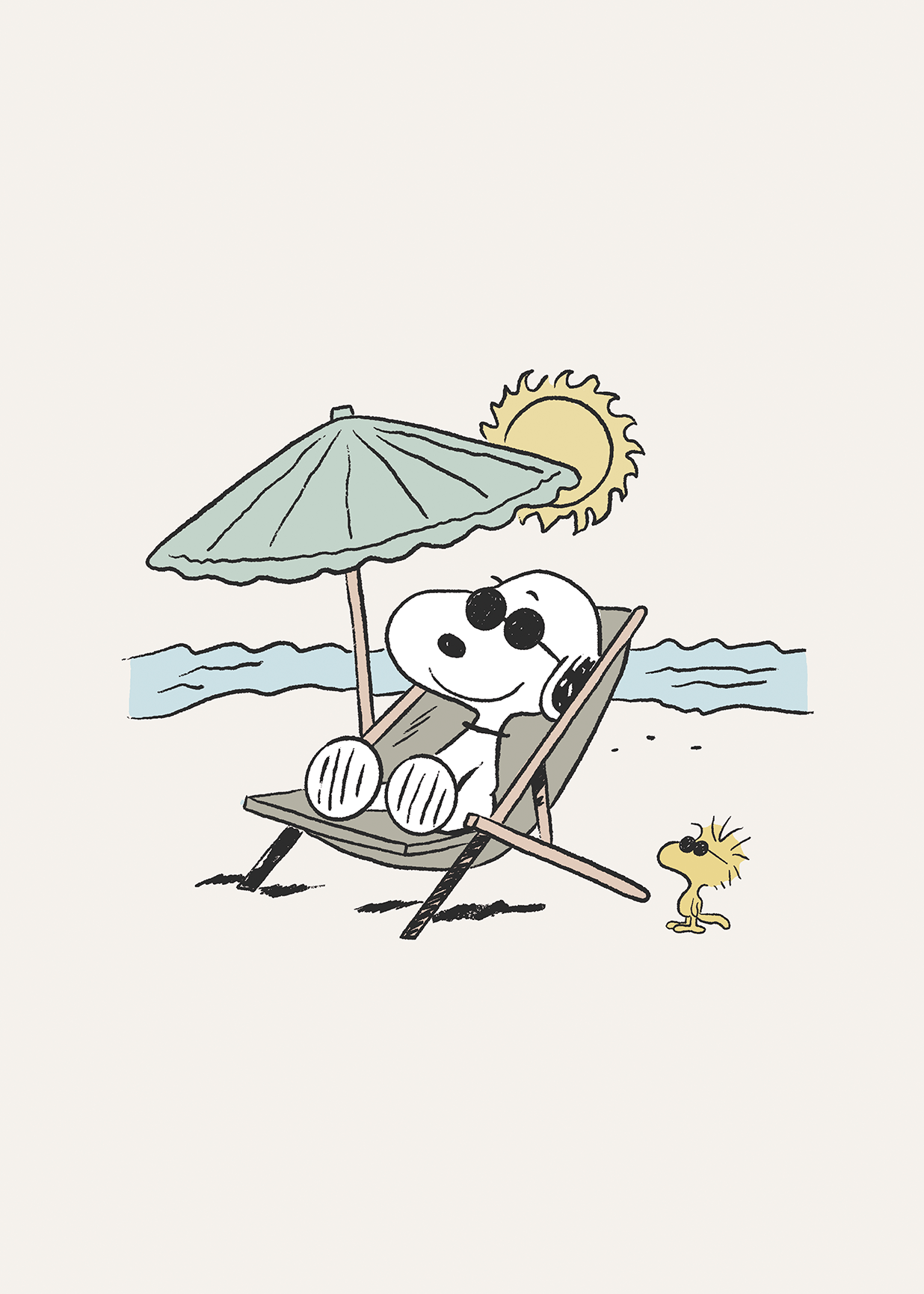 Snoopy na praia